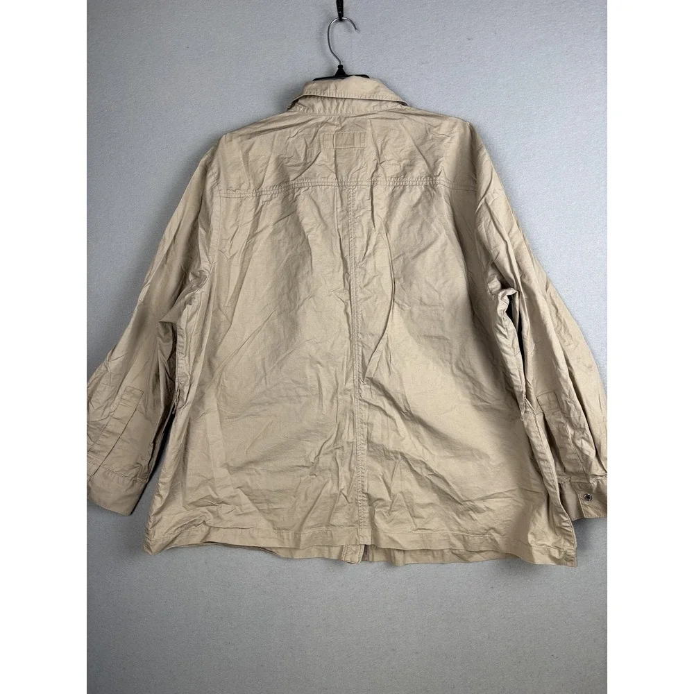 Michael Michael Kors Jacket Womens 22W Khaki Utility Safari Cotton
